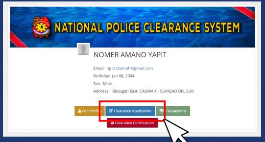 National Police Clearance Guide: Steps & Certificate 2025 8 S2 After Editing the profile Click Clearance