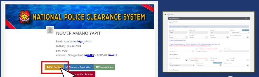 National Police Clearance Guide: Steps & Certificate 2025 6 Step 2 Edit Profile and Set Appointment